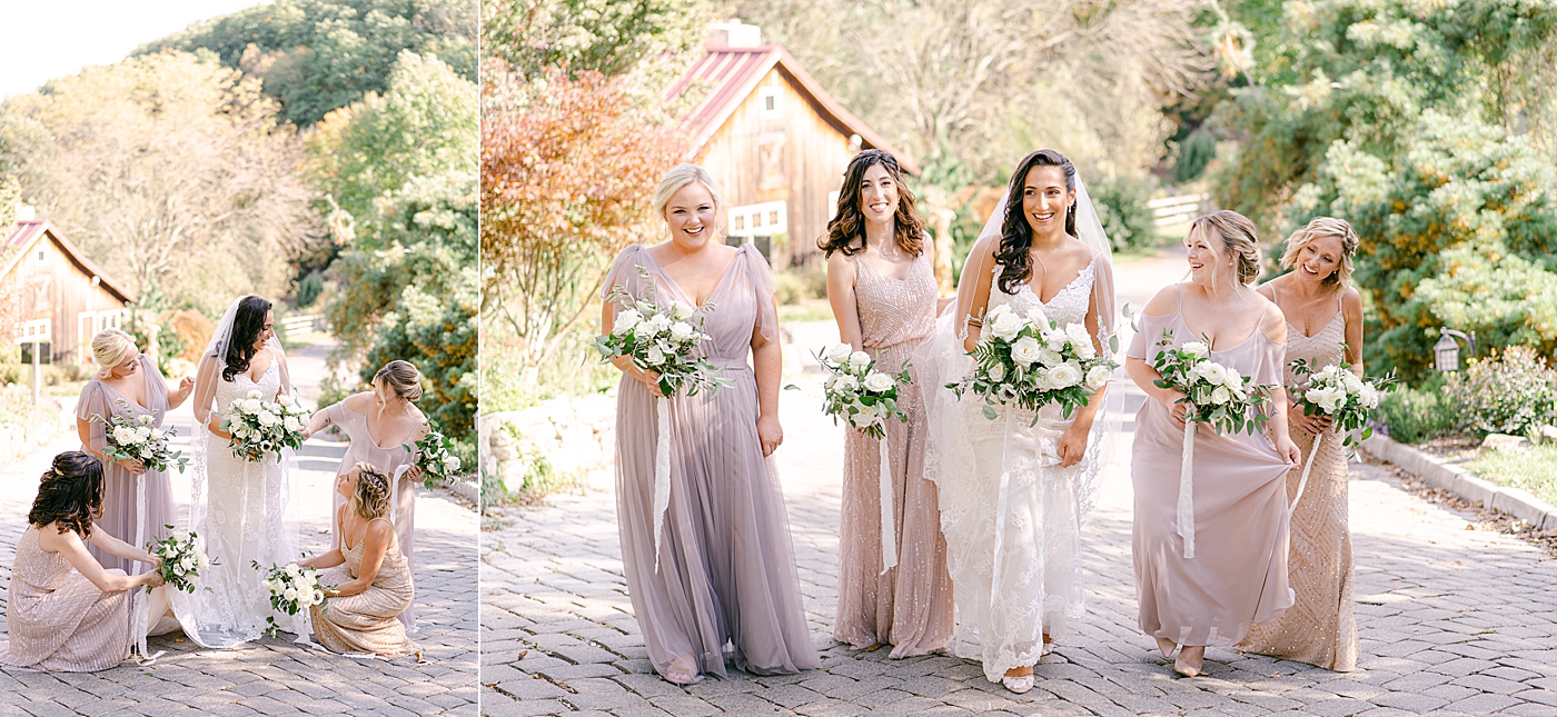 Bridal party standing with bride | Photo by Hope Helmuth Photography