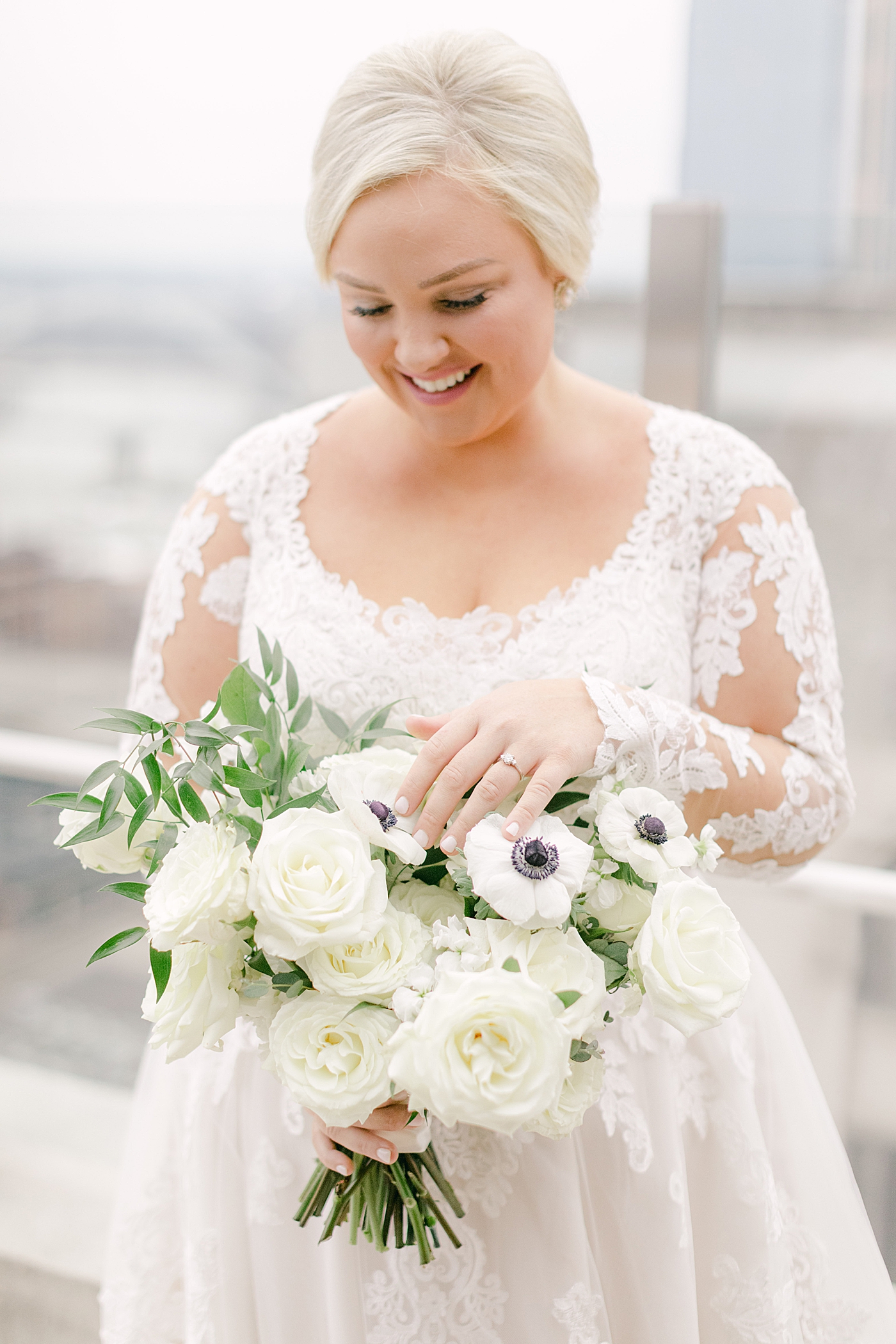 Bride with her bouquet during Noelle, Nashville Wedding | Photo by Hope Helmuth Photography