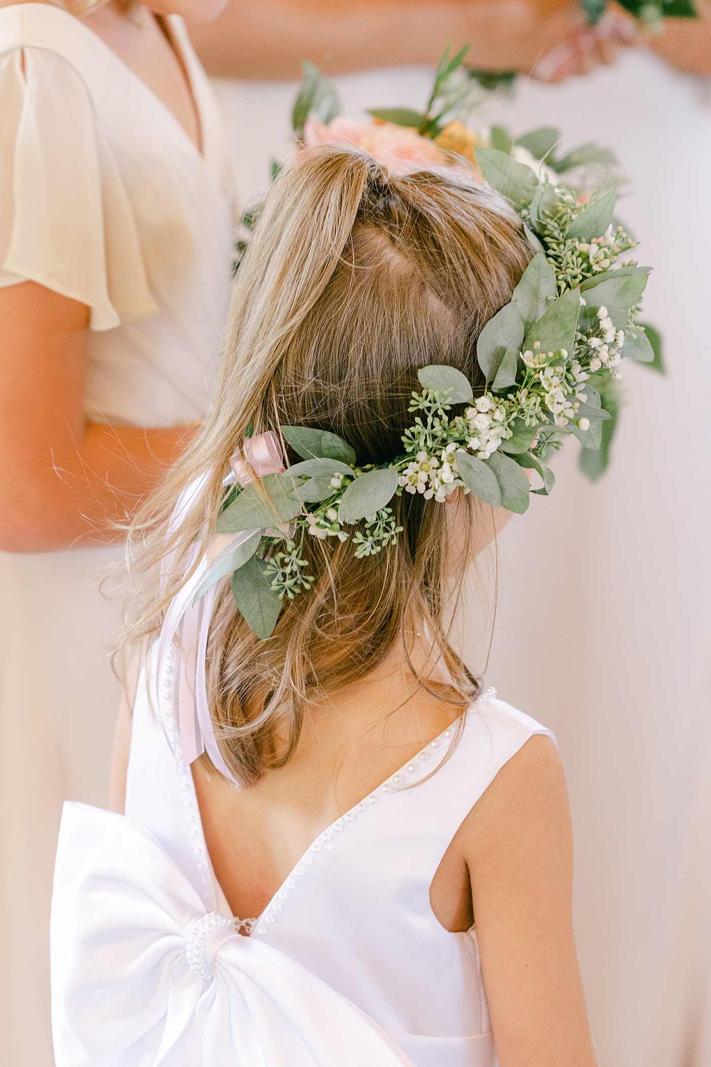 Flower girl with floral crown | Image by Hudson Valley Wedding Photographer Hope Helmuth