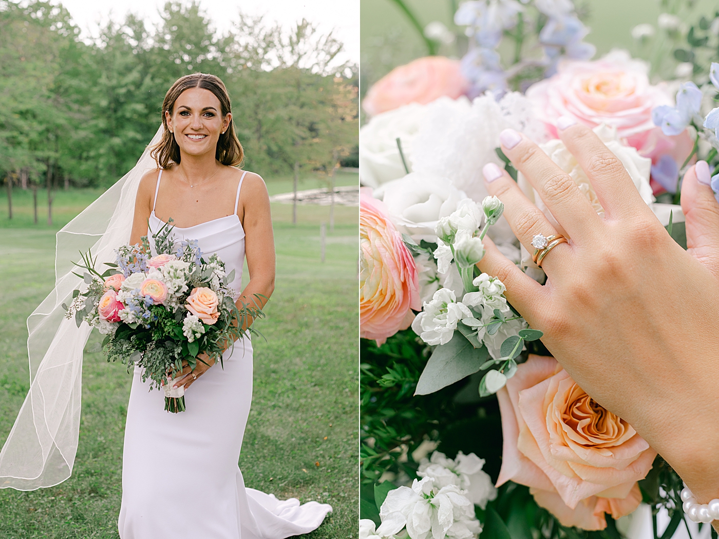 Bride holding her bouquet | Image by Hope Helmuth Photography