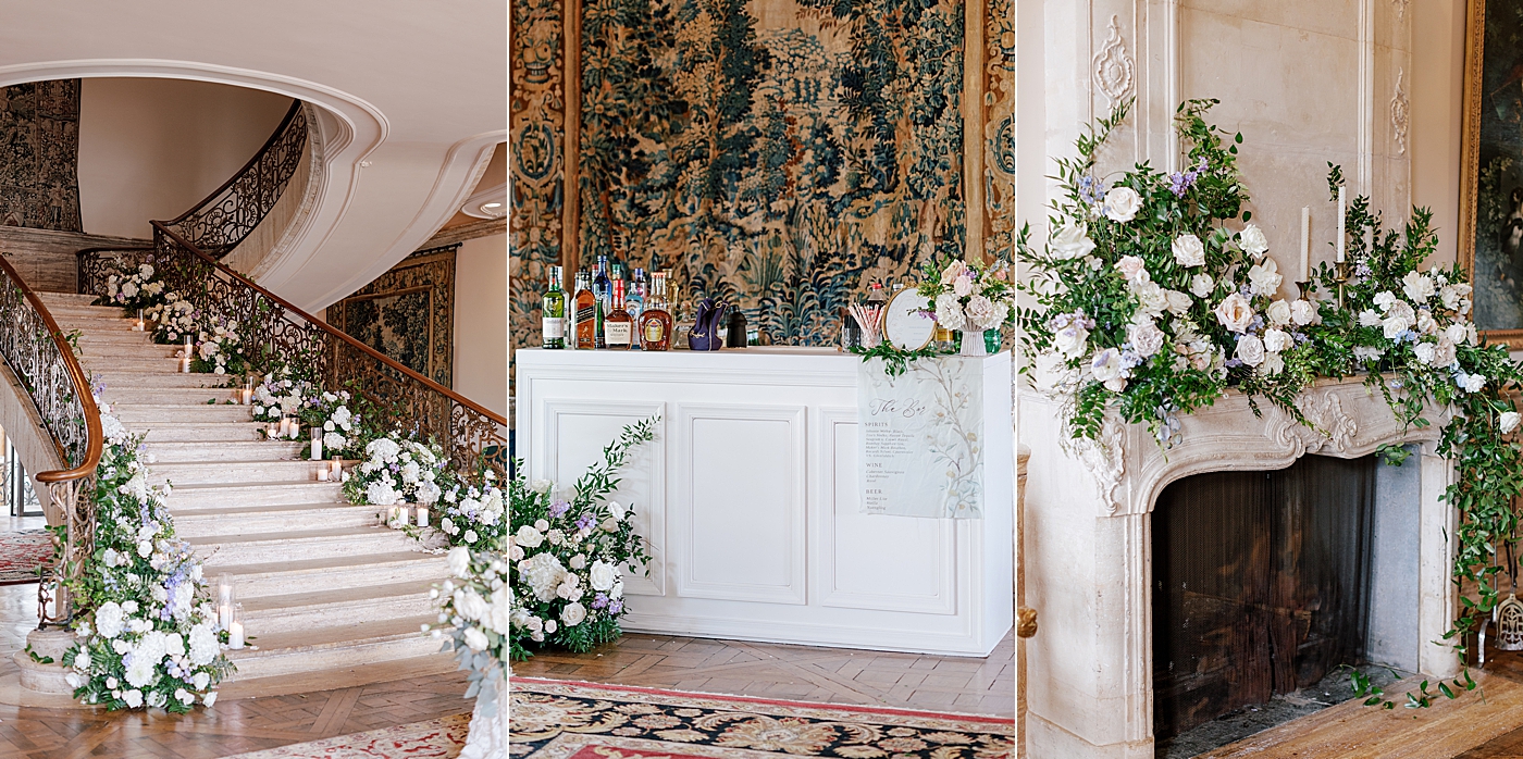 Wedding venue decorated with flowers and greenery | Image by Hope Helmuth Photography