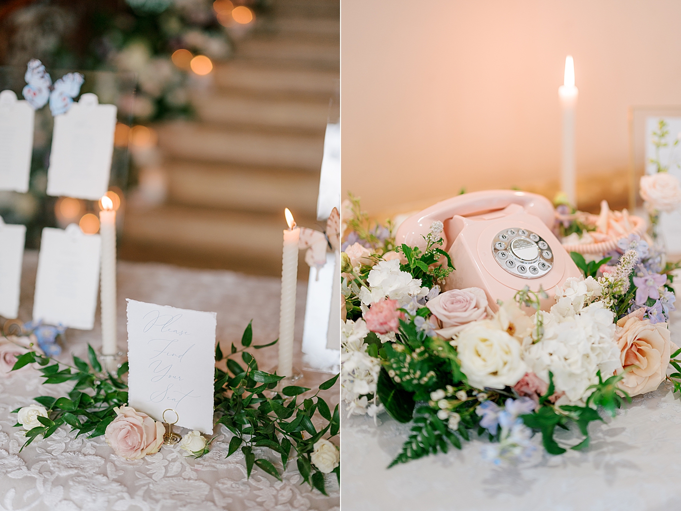 Wedding guest book voicemail phone | Image by Hope Helmuth Photography
