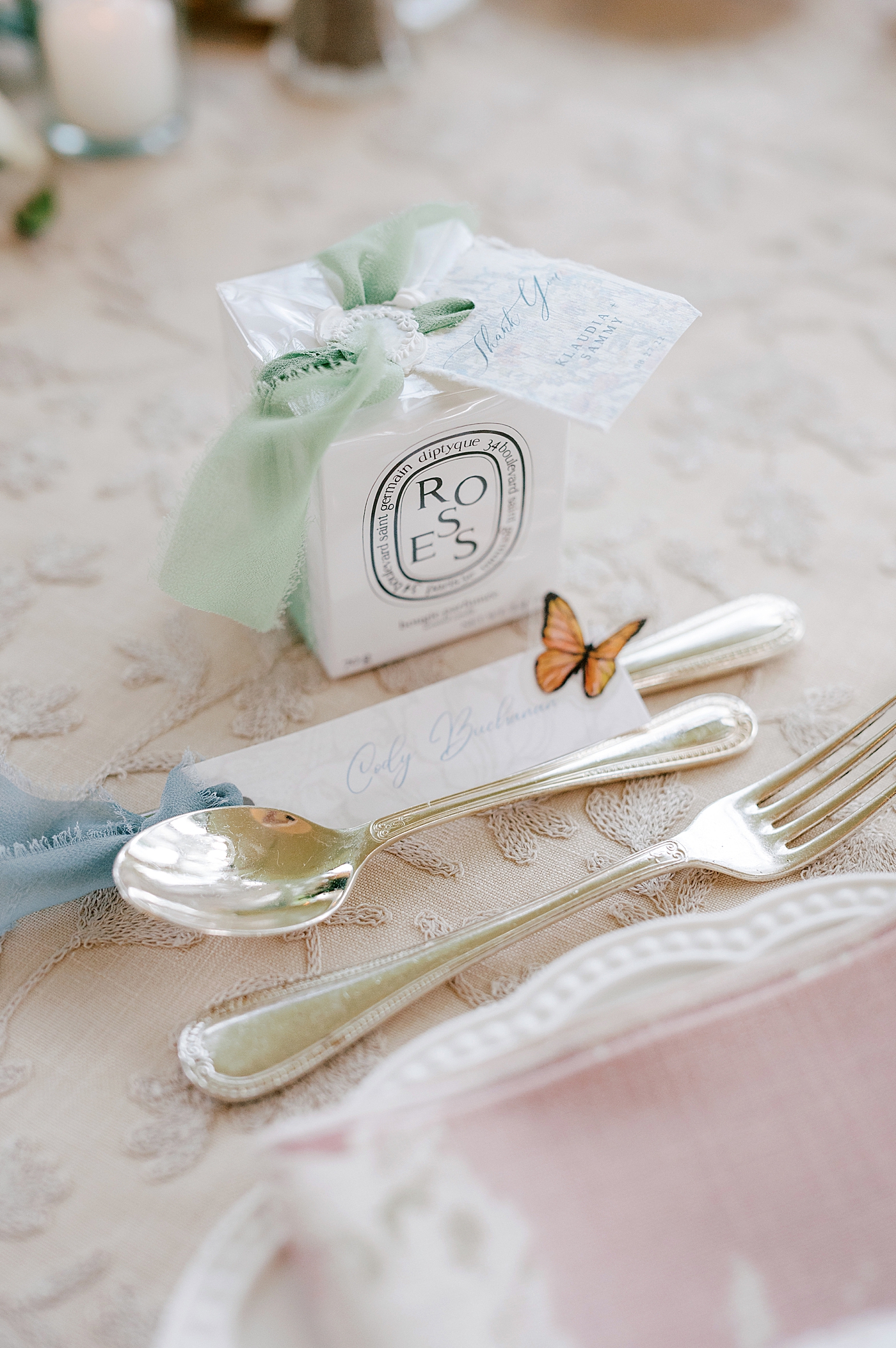 Silverware and candles wedding gift | Image by Hope Helmuth Photography