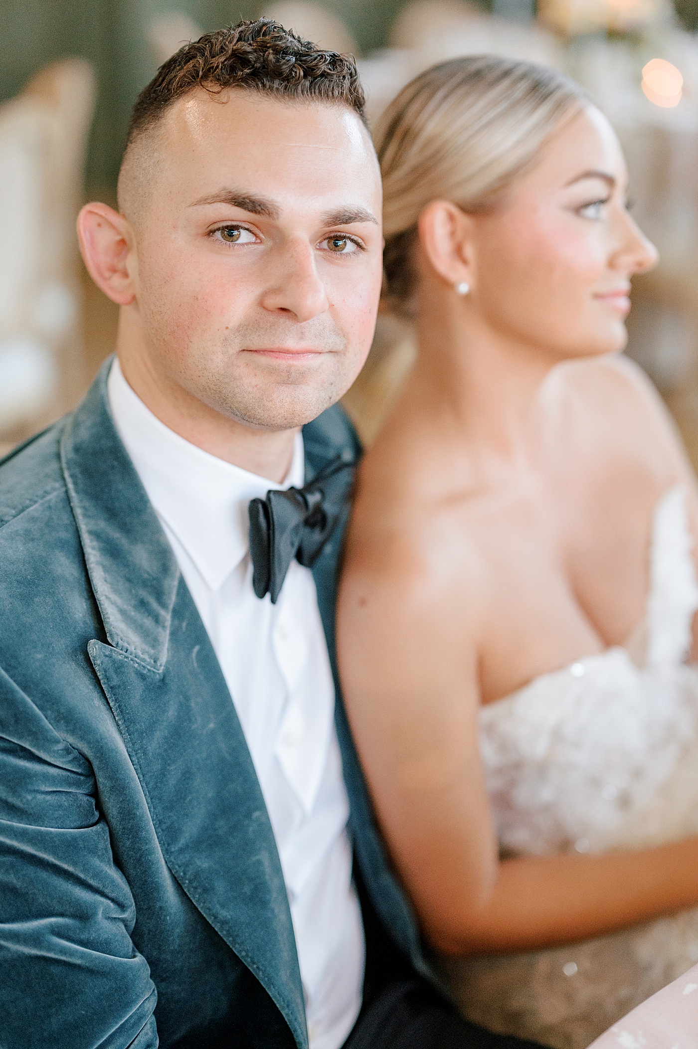 Bride and groom during reception | Image by Hope Helmuth Photography