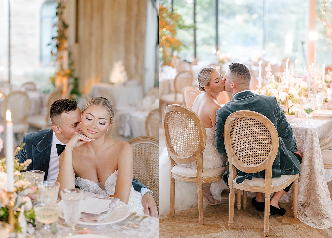 Bride and groom during their reception | Image by Hope Helmuth Photography