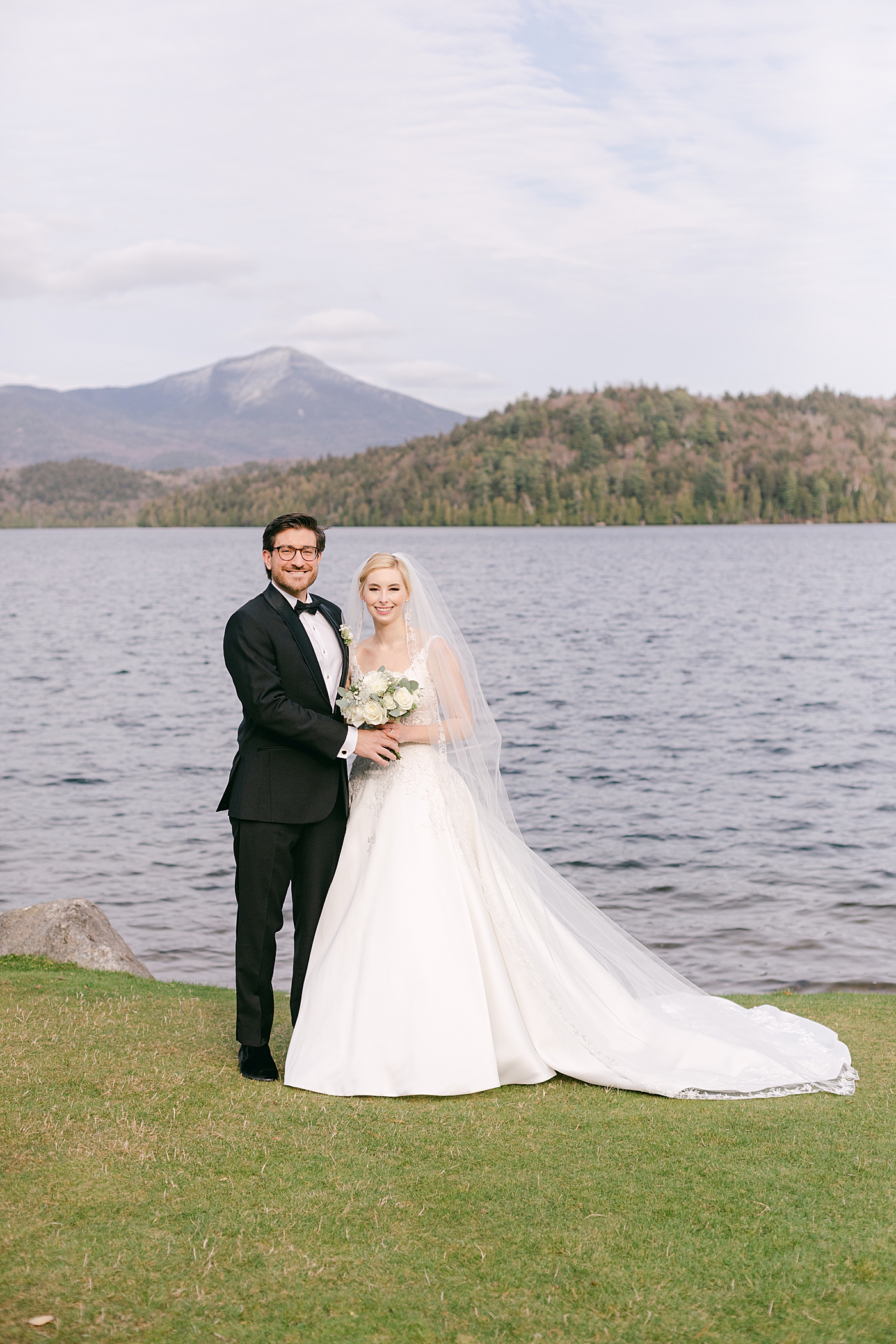 Bride and groom portraits near Lake Placid | Image by Hope Helmuth Photography