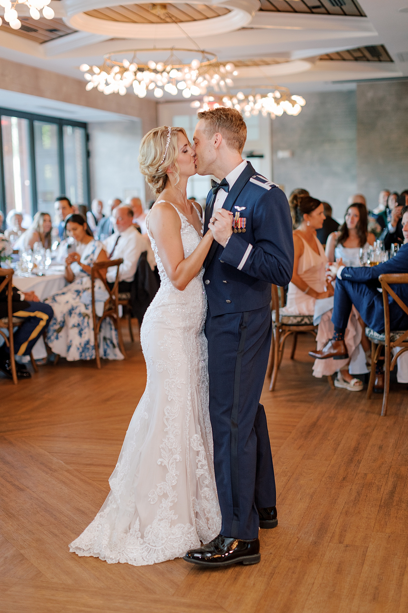 Bride and groom during their first dance | Image by Hope Helmuth Photography