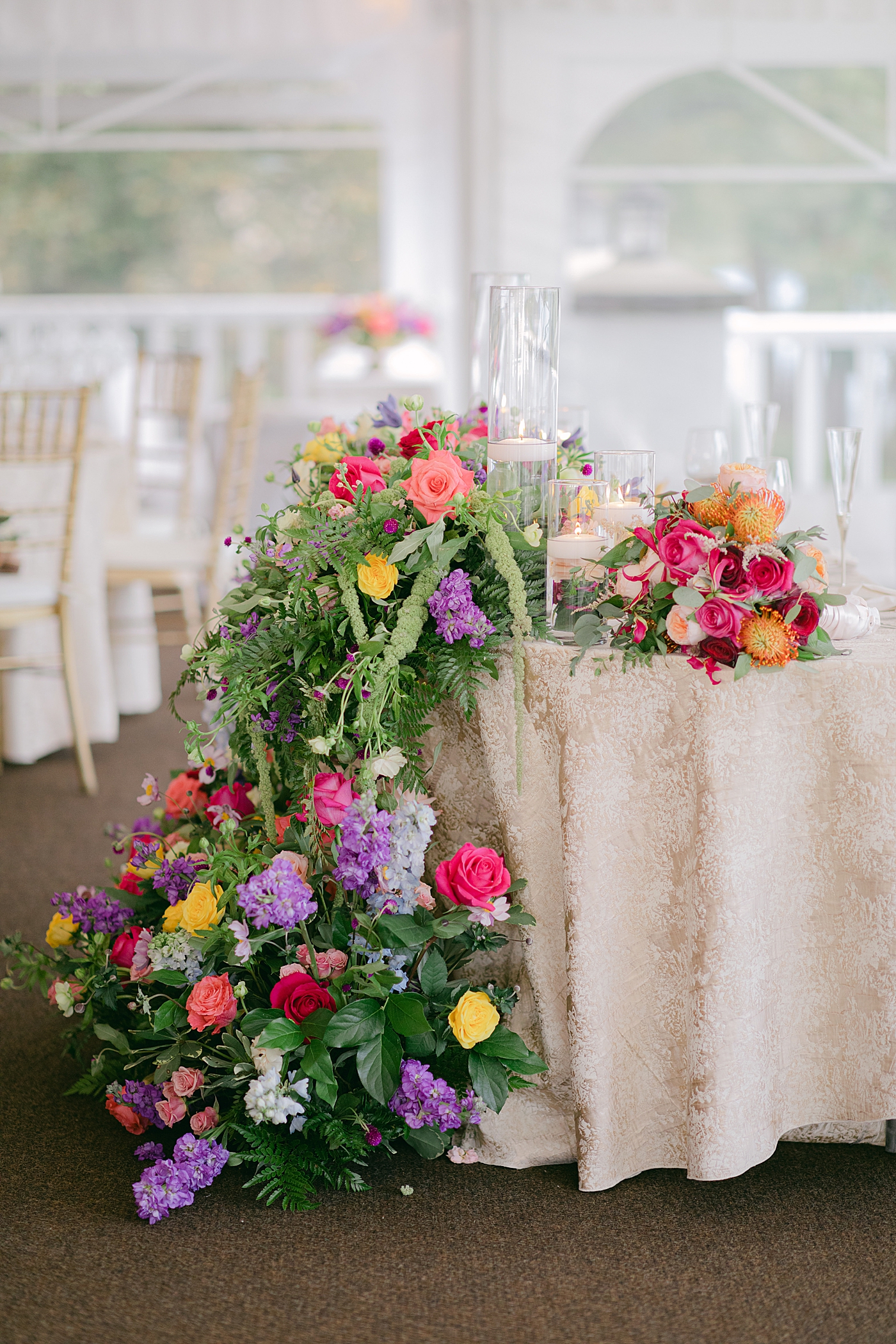 Reception table details during Sagamore Wedding | Image by Hope Helmuth Photography
