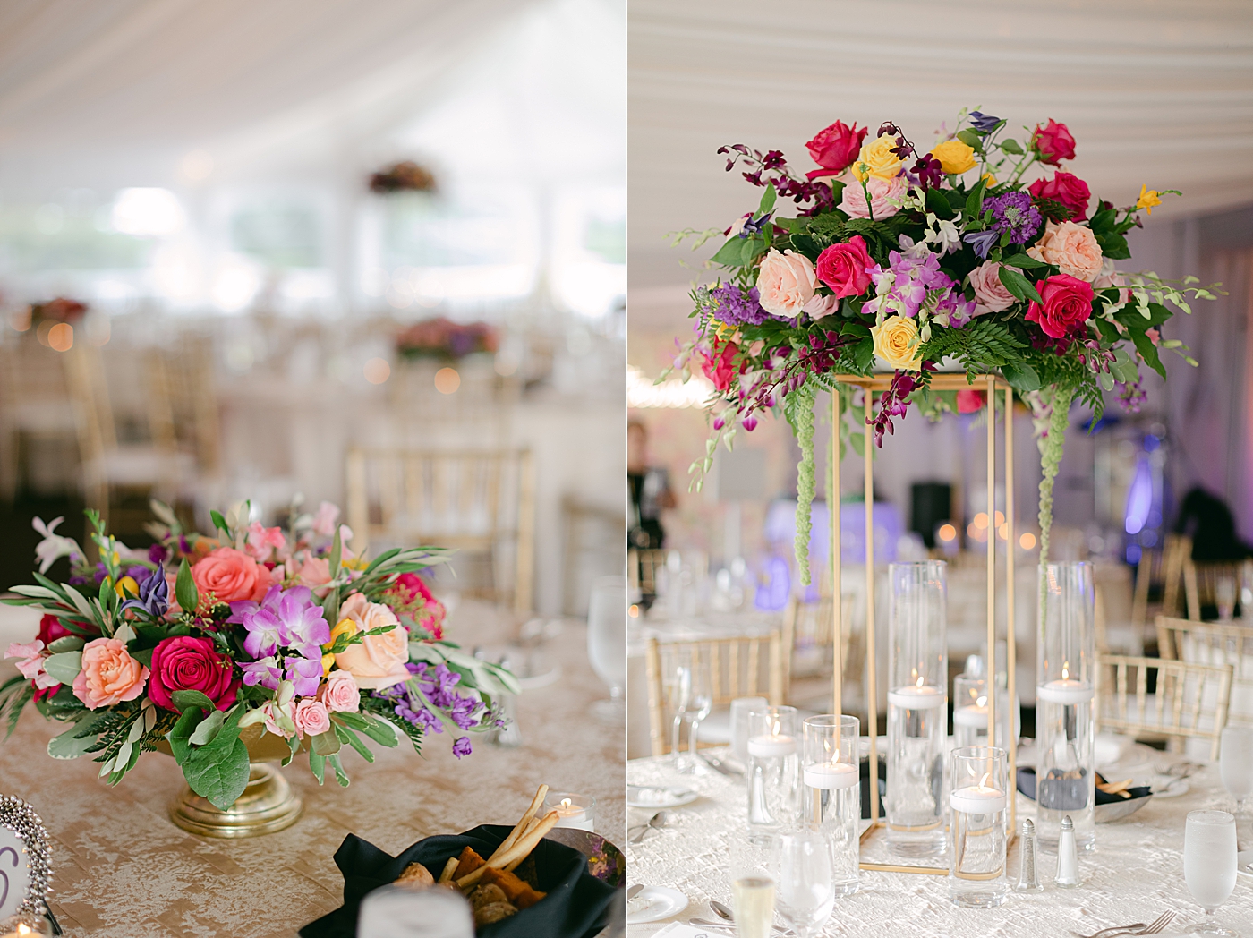 Reception table details | Image by Hope Helmuth Photography
