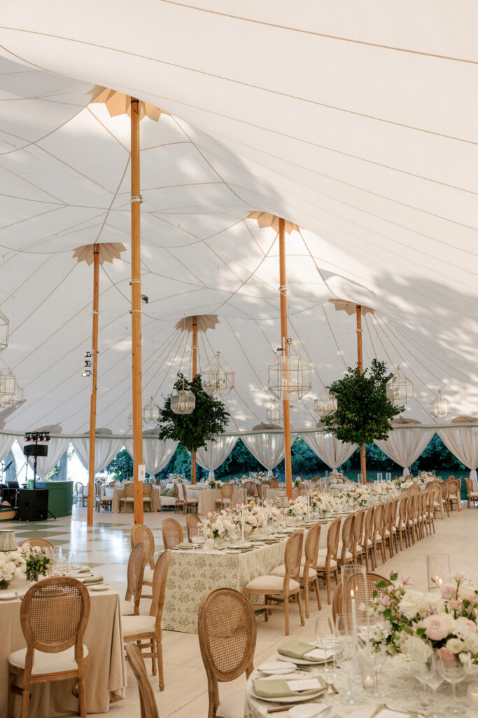 coastal-waterfront-tented-wedding-photos-17 Elegant tented wedding featuring refined garden inspired floral design