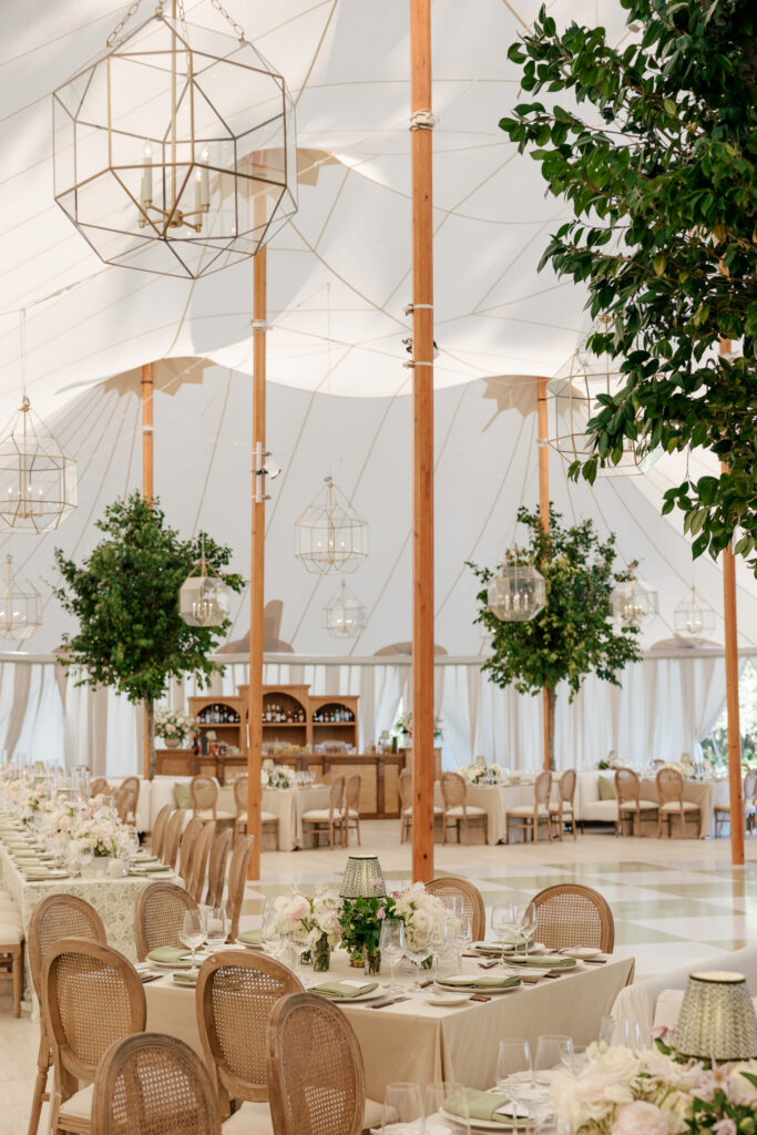 coastal-waterfront-tented-wedding-photos-20 Elegant sailcloth tent with coastal light, blush and sage décor, and lounge seating