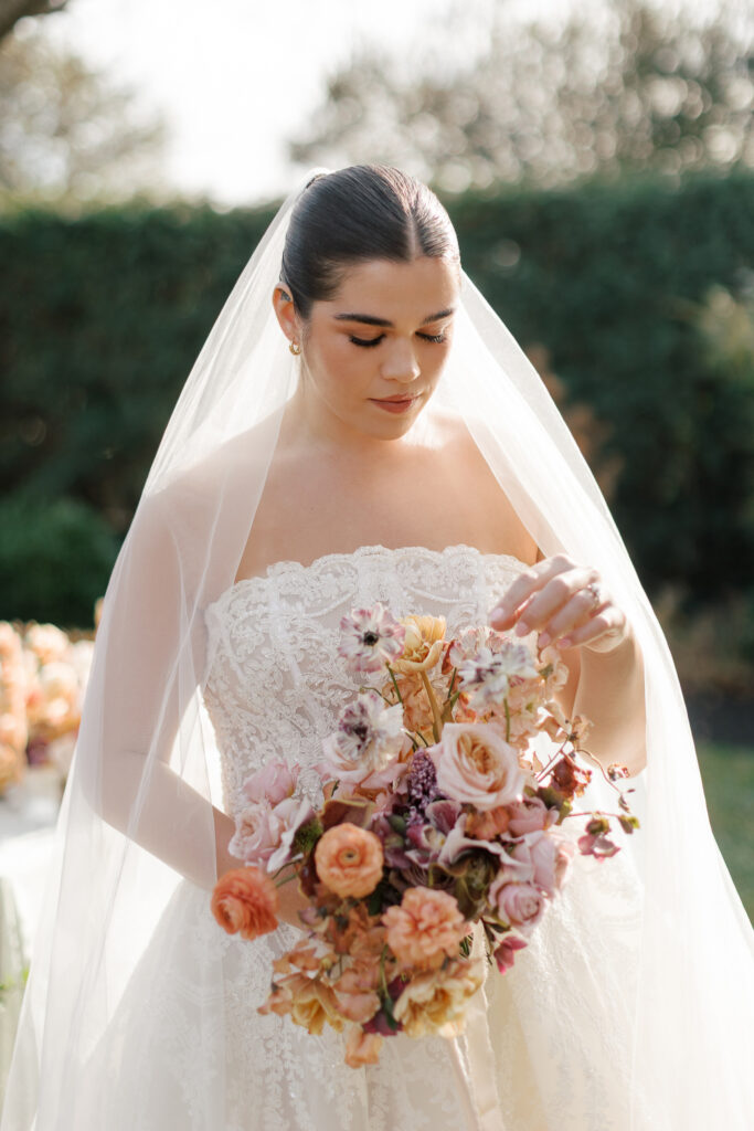 fernbrook farms autumn wedding with with garden florals and new jersey wedding photographer