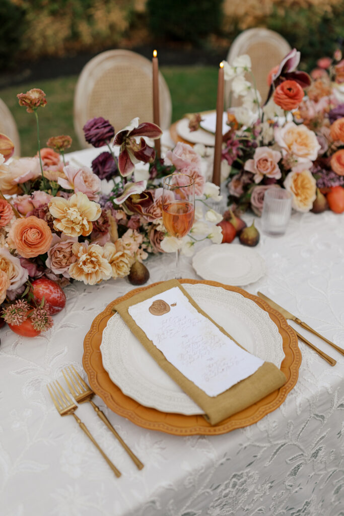 fernbrook farms autumn wedding with with garden florals and new jersey wedding photographer