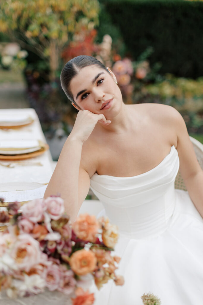 fernbrook farms autumn wedding with with garden florals and new jersey wedding photographer